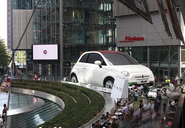 The Big Smile - Vorstellung des neuen Fiat 500C auf dem Potsdamer Platz in Berlin vom 20. bis 25. September 2009. Foto: Fiat Group Automobiles Germany AG